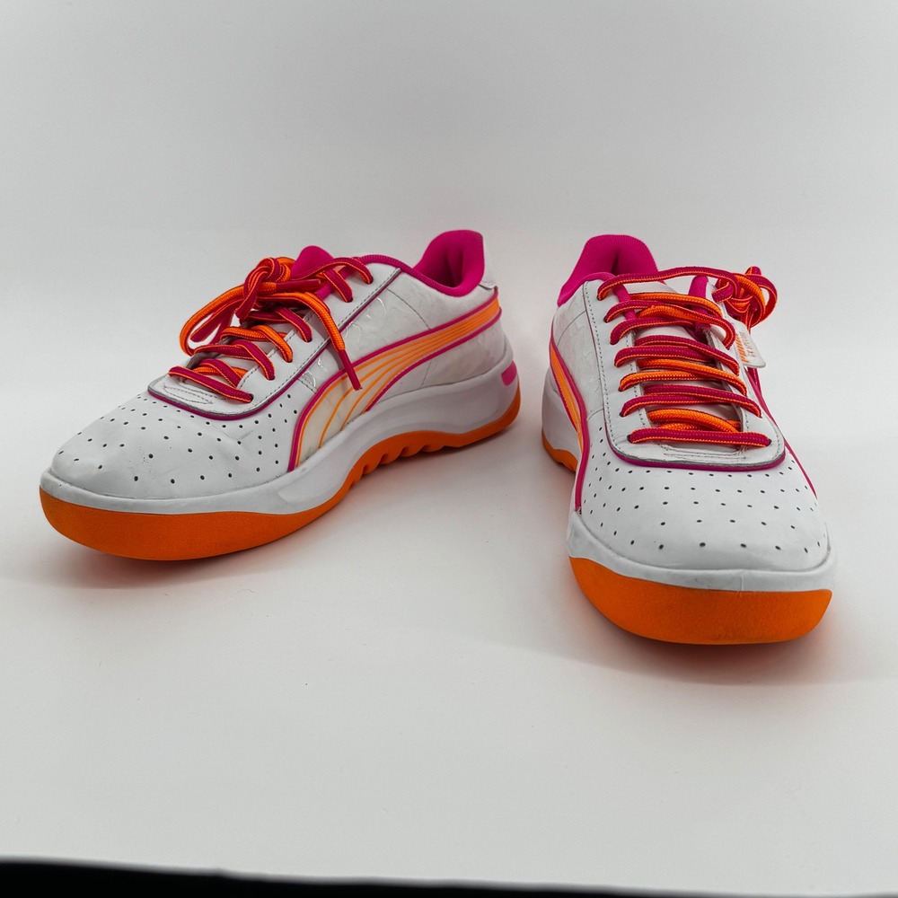 PUMA Dunkin Donuts GV Special Sneakers Men's Size 9 White Orange Pink Leather